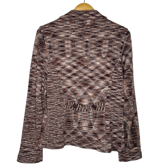 Magaschoni 100% Silk Heavyweight Knit Blazer in Space Dye Neutral Size XL - Picture 9 of 9